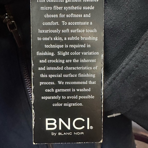 Blanc Noir Women's Charcoal Leather Jacket - Picture 4 of 13